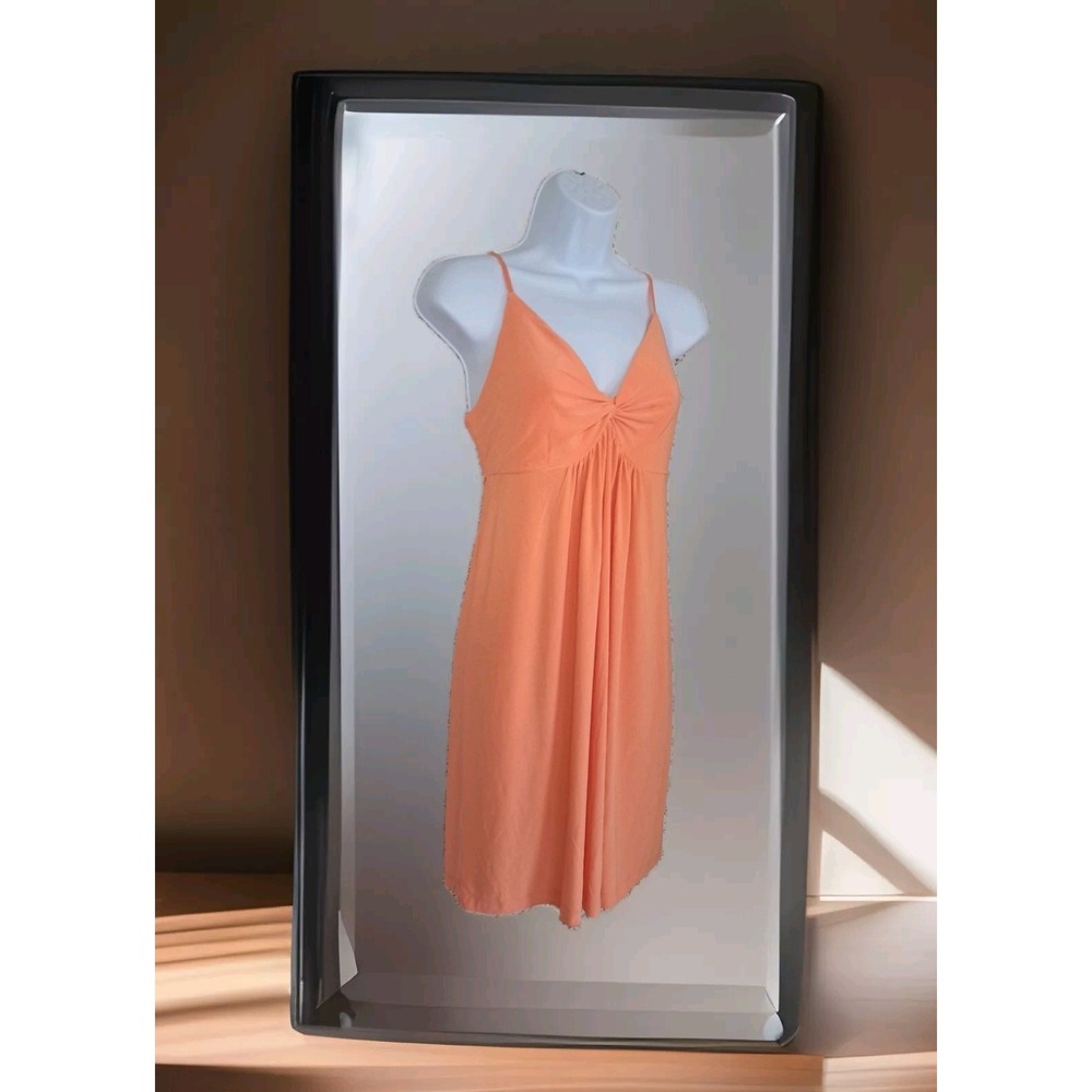 Ambrielle Slip Dress M Peach Babydoll Adjustable Straps Y2K‎ Lingerie Spandex